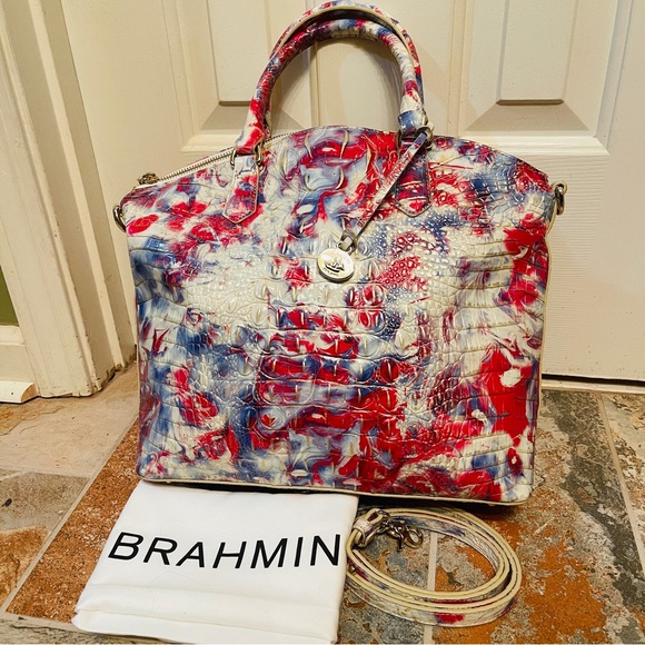 🇺🇸LOWEST PRICE! BRAHMIN Large Duxbury VALOR Melbourne Croc Embossed Leather. - Picture 14 of 16